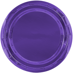 Тарелки (9''/23 см) Фиолетовый, Металлик, 6 шт.