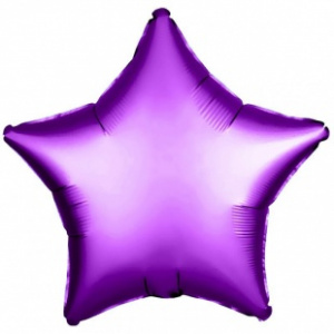Шар фольгированный звезда 21" (Агура) цвет фиолетовый 1 шт
