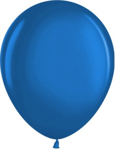 Воздушные шары 100 шт 12''(30 см) синий (850), металлик Малайзия