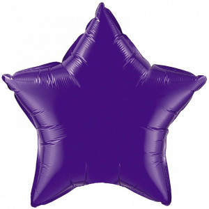 Шар фольгированный звезда 32" (78 см) цвет фиолетовый 1 шт