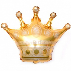 Шар фигура фольгированная 34"(86 см) Корона золотая Falali 1 шт