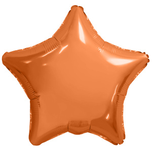Шар фольгированный звезда 19" (Агура) цвет папайя 1 шт