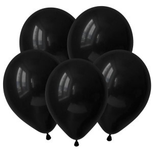 Воздушные шары 100 шт 12"(30 см) Черный ТМ DECOBAL