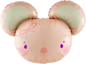 Шар (28''/71 см) Фигура, Милая мышка, Розовый, 1 шт. в уп.