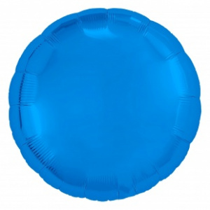Шар фольгированный круг18"(46 см) синий1 шт