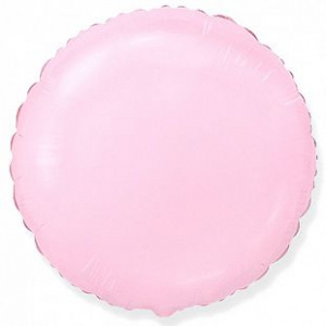 Шар фольгированный круг 18"(46 см ) розовый (Flex) 1 шт