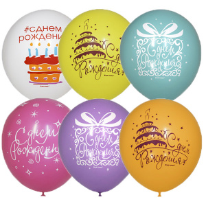 Воздушные шары 12"(30 см) пастель Букет шаров на день рождения 2ст 25 шт