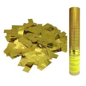 Пневмохлопушка 30 см конфетти золотое Патибум