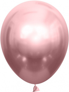Воздушные шары 50 шт 12"(30 см) Хром розовое золото ТМ Шаринг