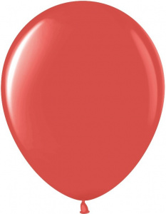 Воздушные шары 50 шт 12"(30 см) кристалл Красный (631)  Малайзия