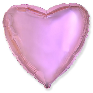 Шар фольгированный сердце 32"(81 см) цвет нежно-розовое