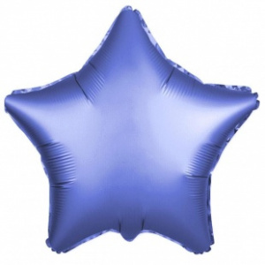 Шар фольгированный звезда 21" (Агура) цвет Голубая Лазурь сатин 1 шт