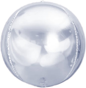 Шар 3D (32''/81 см) Сфера, Серебро, 1 шт.