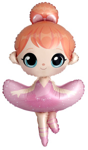 Шар (46''/117 см) Фигура, Балерина, 1 шт., 901956