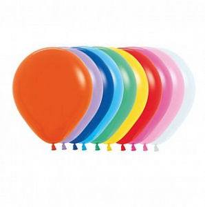 Воздушные шары 100 шт 10"(25 см) ассорти Турция