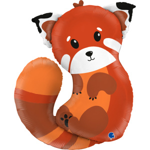 Шар фигура фольгированная 34"(86 см)  Красная панда Grabo1 шт