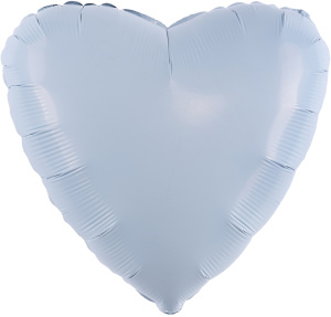 Шар (36''/91 см) Сердце, Небесный, 1 шт. в уп., 942688