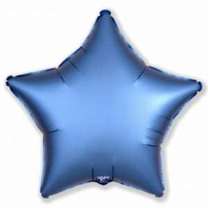 Шар фольгированный звезда 21" (Агура) цвет Лазурь сатин 1 шт