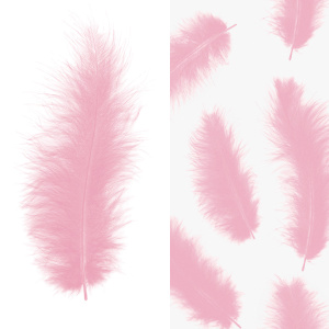 Перья, Премиум, Пыльная роза, 12-15 см, 30 шт., 6015541