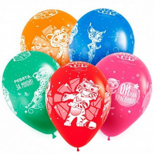 Воздушные шары 12"(30 см) пастель Лео и Тиг Друзья 100 шт