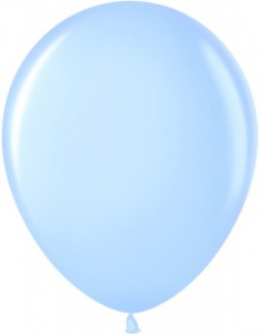 Воздушные шары 100 шт 10"(25 см) светло-голубой (454) пастель Малайзия