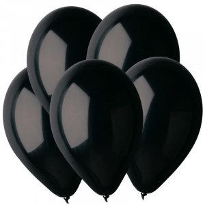 Воздушные шары 100 шт 5"(12.5 см) пастель черный Италия