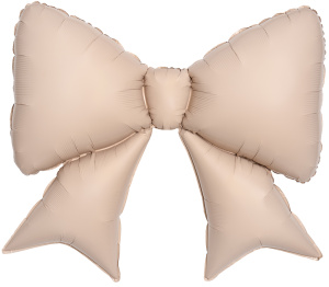 Шар (39''/99 см) Фигура, Бант, Кремовый, 1 шт. в уп., 943951