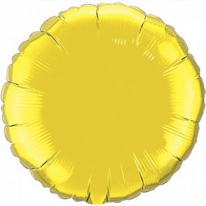Шар фольгированный круг 18"(46 см ) золото (Flex) 1 шт