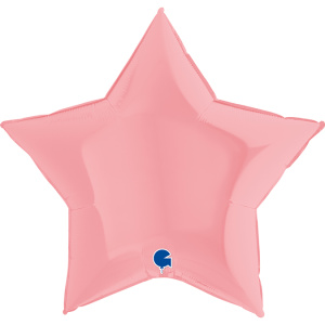 Шар (18''/46 см) Звезда, Нежно-розовый, Макарунс, 1 шт.