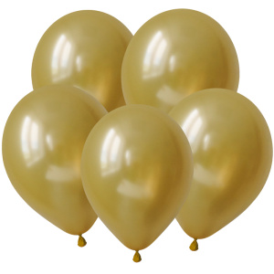 Воздушные шары 100 шт 12"(30 см) Золото металлик ТМ DECOBAL