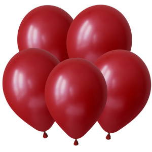 Воздушные шары 100 шт 12"(30 см) Красный металлик ТМ DECOBAL
