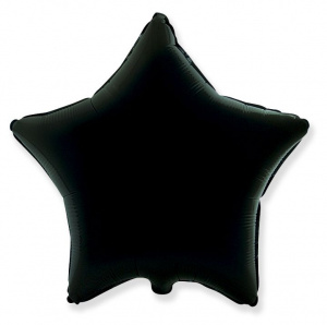 Шар фольгированный звезда 18"(45 см) Черный FM