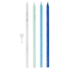 1502-5281 Свечи д/торта ГолубойМикс блеск14см12шт