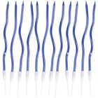 1502-6684 Свечи Волна синие с подст 13см 12шт