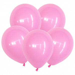 Воздушные шары 100 шт 5"(12,5 см) карамельно- розовый
