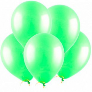 Воздушные шары 100 шт 5"(12.5 см) пастель зеленый Турция