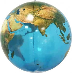 Шар (22''/56 см) Сфера 3D, Планета Земля, Глобус, 1 шт