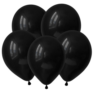 Воздушные шары 50 шт 12"(30 см) Черный ТМ DECOBAL