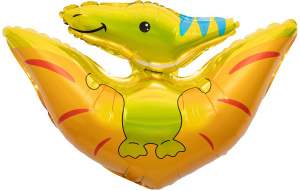 Шар (31''/79 см) Фигура, Динозавр Птеродактиль, Желтый, 1 шт., 19646