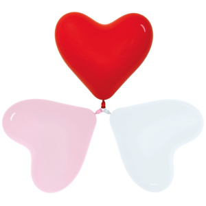 Воздушные шары сердца 12"(30 см) ассорти пастель, 25 шт