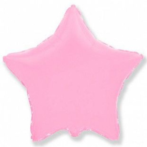 Шар фольгированный звезда 32"(81 см) цвет розовый 1 шт