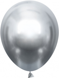 Воздушные шары 50 шт 5"(13 см) Хром Серебро  ТМ Шаринг Китай