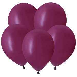 Воздушные шары 100 шт 12"(30 см) Бургундия ТМ DECOBAL