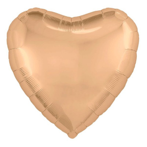 ШФ сердце 19"(48 см) цвет Персиковый пух 1 шт (Агура)