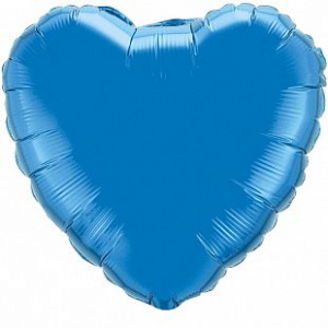Шар фольгированный сердце 18"(45 см) синее FM