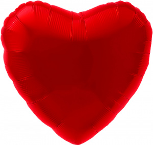 Шар фольгированный сердце 30" (Агура) цвет красный 1 шт