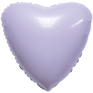 Шар фольгированный сердце 18"(45 см) цвет лаванда 1 шт