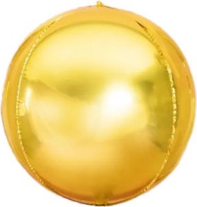 Шар 3D (50''/127 см) Сфера, Золото, 1 шт.