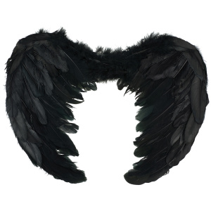Крылья, Ангел, Размер M, Черный, 60*45 см, 1 шт
