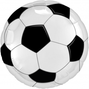 Шар фольгированный круг 18"(46см) Футбольный мяч Агура1 шт